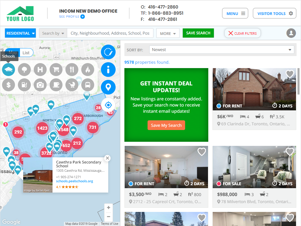 Hyper-local Neighbourhood Amenities Plotter for Real Estate Office Websites