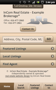 Mobile Real Estate Office Website Mobile Real Estate Office Website