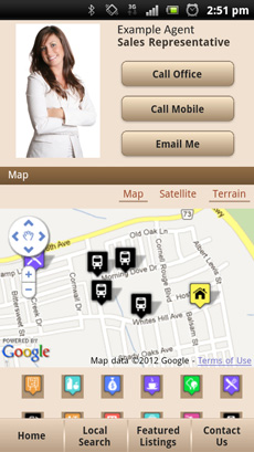 Mobile Website: Google Map Mobile Website: Google Map